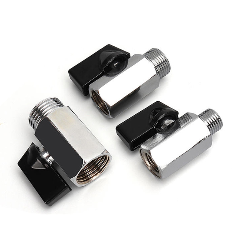 অ্যালুমিনিয়াম হ্যান্ডেল সহ ব্রাস মিনি বল ভালভ