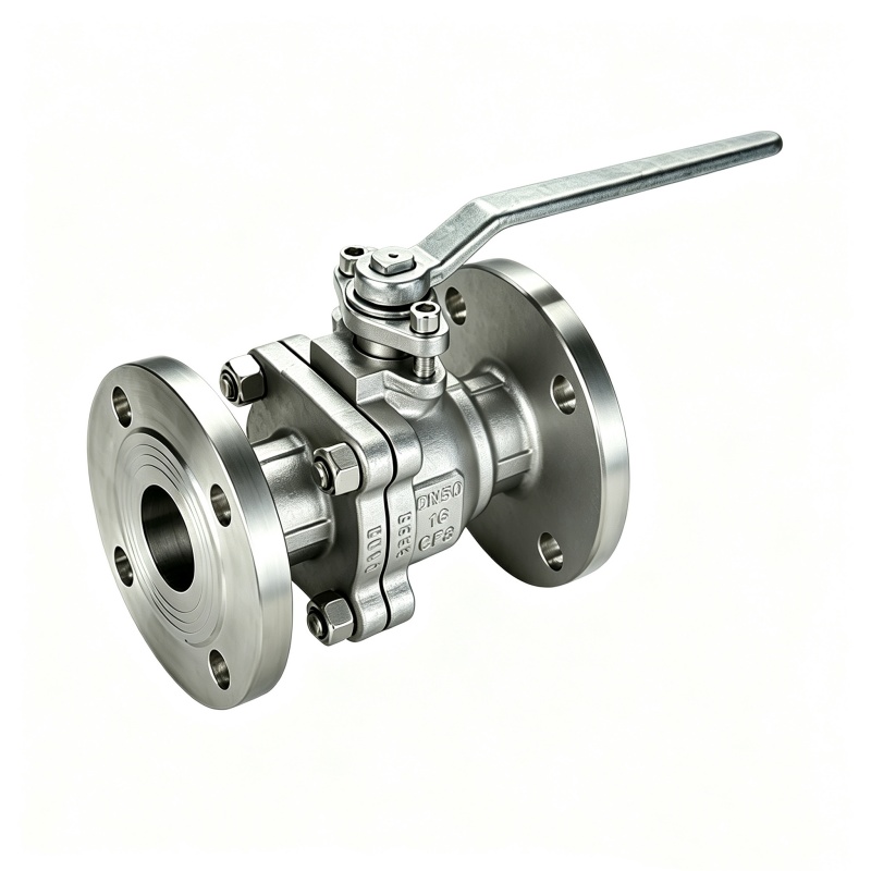 GB Stanrard 2PC Flanged স্টেইনলেস স্টীল বল ভালভ PN16