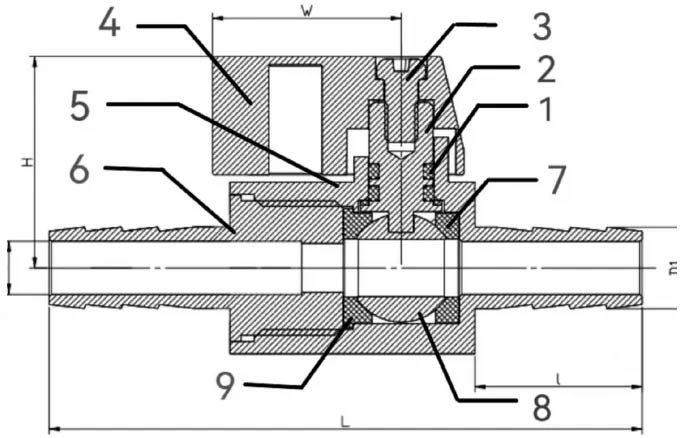 Stainless Steel Threaded Mini Ball Valve with Hose Nipples