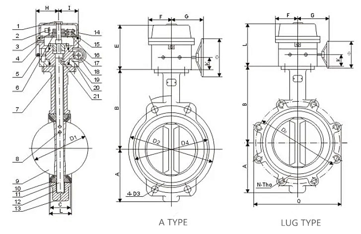 Ductile Iron Fire Fighting Signal Butterfly Valve